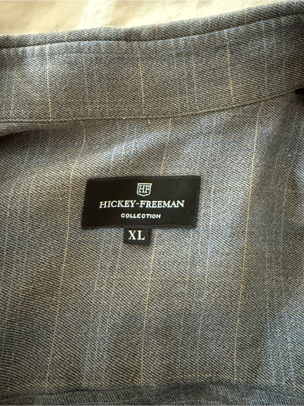 Hickey Freeman Collection Made in Italy Gray Windowpane Cotton Dress Shirt XL - Picture 2 of 3